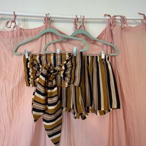 SHEIN striped set